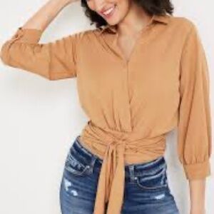 Gorgeous Wrap Edgely Blouse NWT Size Medium